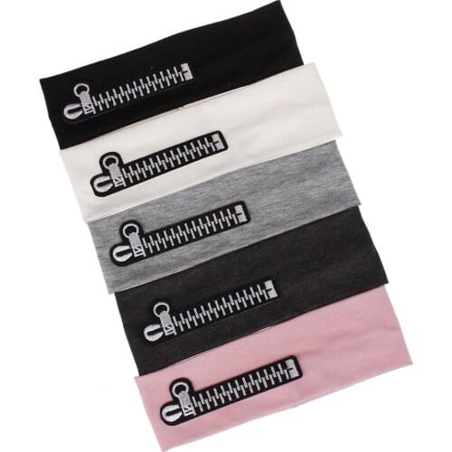 Fashion Baby headwear Soft Cotton Zipper Headband Girls Hair Band Accessories Kid Girls Turban Hairband Photo props School Gift