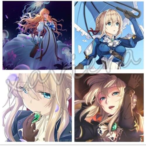 Cartoon Anime Diamond Painting Violet Evergarden Full Square Drill Embroidery 5D Diy Rhinestone Cross Stitch Kit Home Decoration