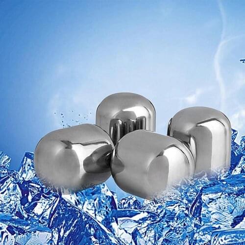 Stainless Steel Whiskey Stones Ice Cubes Bucket Magic Vodka Wine Beer Cooler Bar KTV Whisky Holder Chiller Tools