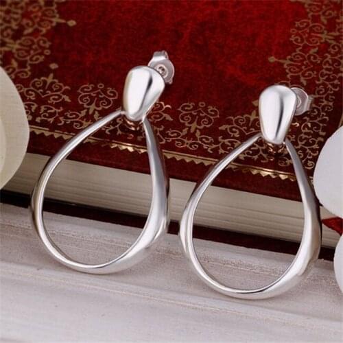 Wholesale High Quality Jewelry Sterling Jewelry Silver Color Fashion Earrings For Women Best Gift SMTE352 Charm Fashion Earrings