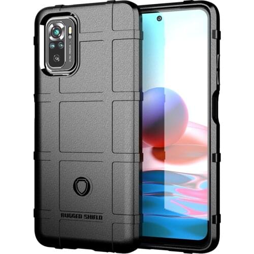 Rugged Shield Silicone Bumper Shockproof Case For Xiaomi Redmi Note 10 10S Soft TPU Back Cover Coque Fundas For Redmi Note 10Pro