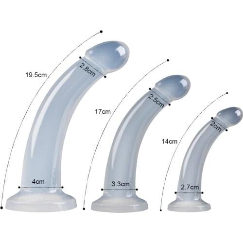 Erotic Jelly Dildo Realistic Adult Toys Soft Strapon Artificial Penis Suction Cup Large Dildo Bullet Vibrator Sex Toys for Woman