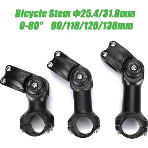 Bicycle Adjustable Handlebar Riser For MTB Road Bike Stem Fork Extension 25.4/31.8mm Bar Clamp 60 Degree Mountain Bike Parts