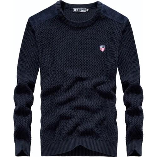 Autumn Winter Sweater Men Pullover Solid O-Neck Cotton Sweatercoat Casual Fashion Korean Clothes Knitwear Sueter Hombre M-3XL