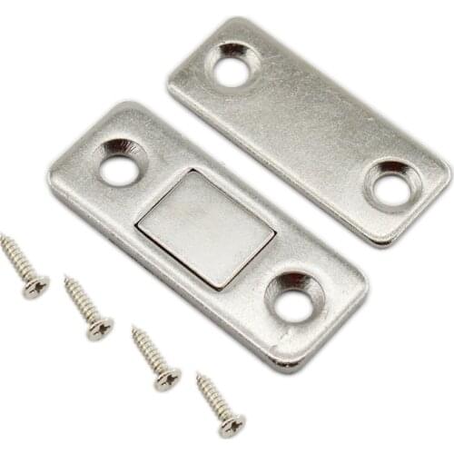 Cabinet Door Magnet,Ultra Thin Magnetic Door Catch,Stainless Steel Drawer Magnet Catch for Sliding Door Closure Kitchen Hardware