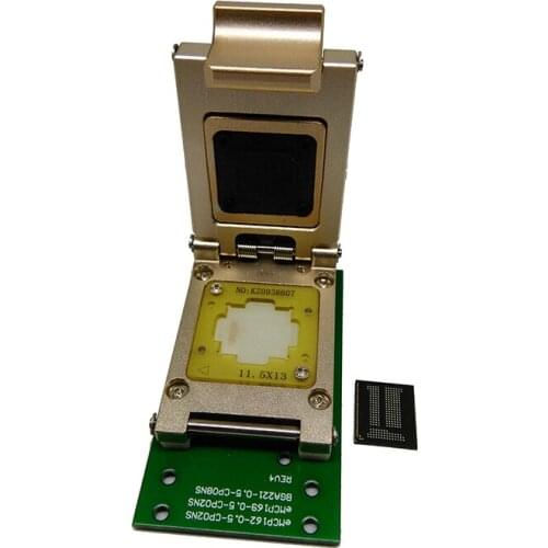 EMCP221 Test Socket with SD interface Pogo Pin Nand flash reader For BGA 221,Apply to eMCP size 11.5x13mm Pitch 0.5mm Adapter KZ