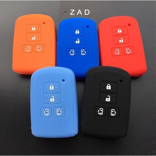 ZAD Silicone Car Key Cover Case Holder for Toyota Sienta Alphard Voxy Noah Esquire Vellfire Harrier 4 Buttons Remote Key