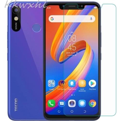 Smartphone 9H Tempered Glass for Tecno Spark 3 Pro GLASS Protective Film on Tecno Spark 3Pro KB8 Screen Protector case cover