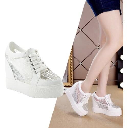 Krasovki Quality High Top mesh breathable Ladies Zapato mujer 2021 summer autumn fall Women Casual Shoes Woman platform Wedges