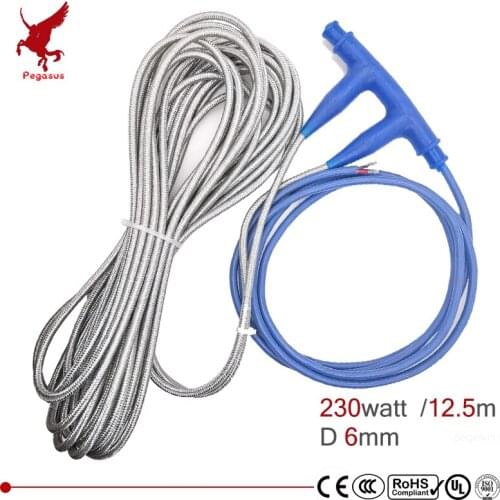 230watt /12.5m Professional carbon fiber Floor heating Heating cable Heating wire anti-static Double layer soft silicone rubber