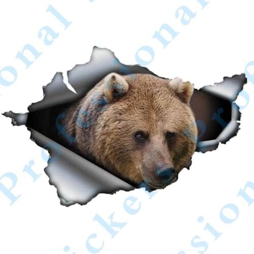3D Animal 13 x 8.7 Chow Chow sticker Torn Metal Decal Wild Animal Lovely Car Stickers Motorcycle Vinyl 3D Car Styling