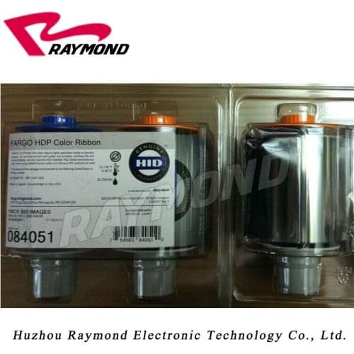 HDP5000 ID Card Printer 84051 YMCK Color Ribbon & 84053 Clear Film, 6pcs 084051 Ribbons and 2pcs 084053 Films
