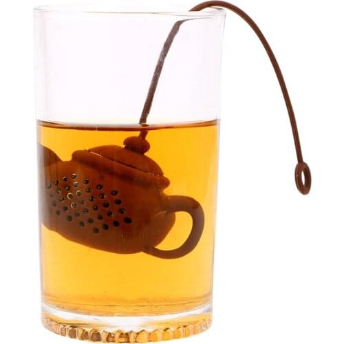 Tea Accessories Herbal Filter Diffuser Teapot Shape Tea Infuser Tea Strainer Teaware Empty Silicone Tea Bags Cute Creative