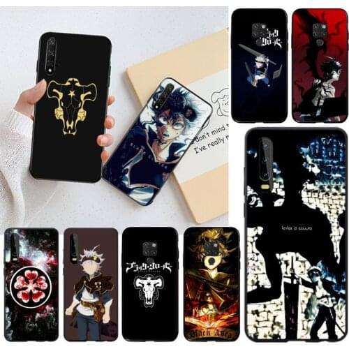 CUTEWANAN Black Clover Anime Asta Phone Case for Huawei P40 P30 P20 lite Pro Mate 30 20 Pro P Smart 2020 prime
