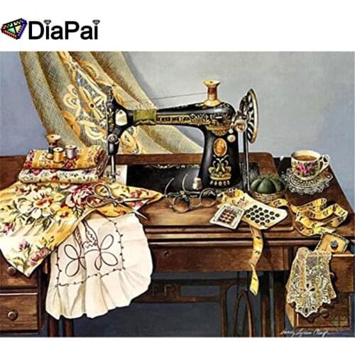 DIAPAI Diamond Painting 5D DIY 100% Full Square/Round Drill "Sewing machine" Diamond Embroidery Cross Stitch 3D Decor A23143