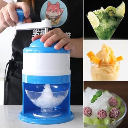 Manual Ice Crushers Shavers Rotary Ice Crusher Cocktails Slush Machine Ice Cube Crushed Smoothies Ice Grinder Drinks Chopper