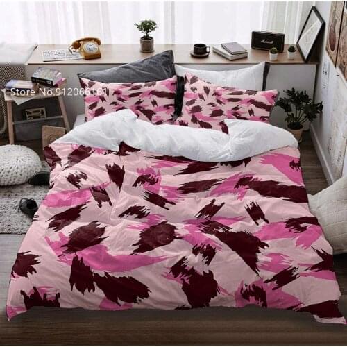 Colorful Camouflage Bedding Set 3D Print Circle Dot Funny Duvet Cover Comfortable Double Bed Quilt Cover Home Decoration 2/3 Pcs