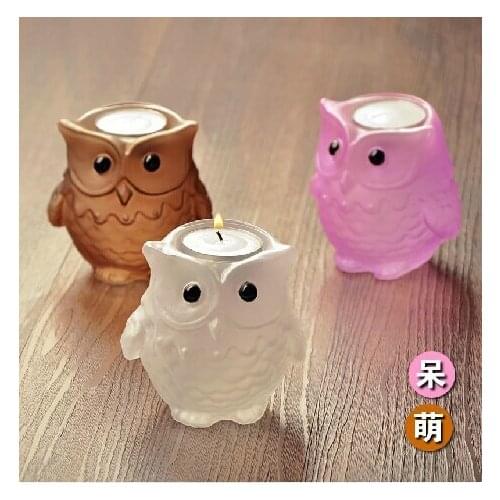 Creative Luckly Crystal Owl Ancient Greek Goddess OWL Candle Holder Candlestick Dinner OWL Candlestick Valentines Day Party