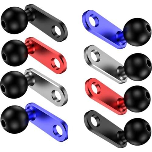 L Shaped Aluminum Alloy Base Holder Rubber Ball Head Rearview Mirror for Motorcycle Electric Vehicles Scooter Cellphones