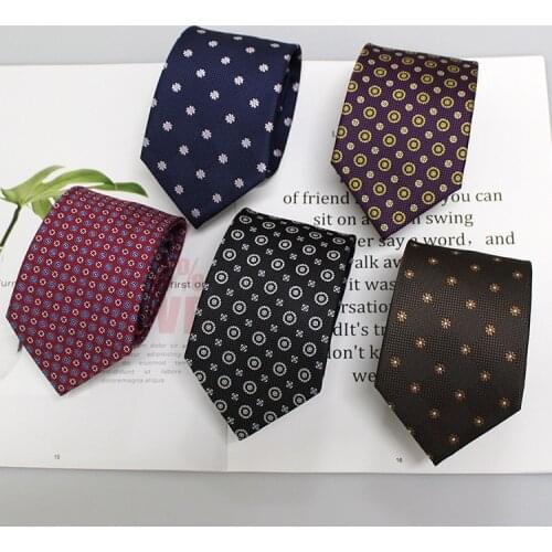 Linbaiway 8cm Wide Business Tie for Men Polyester Jacquard Suits Neck Ties Slim Gravatas Male Corbatas Para Homens Cravat