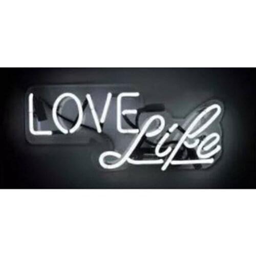 Neon Sign Love Life Home Bedroom Neon light Beer Bar Neon Wall Sign Window Advertise Lamp Decorate Home Handmade Real glass TUBE