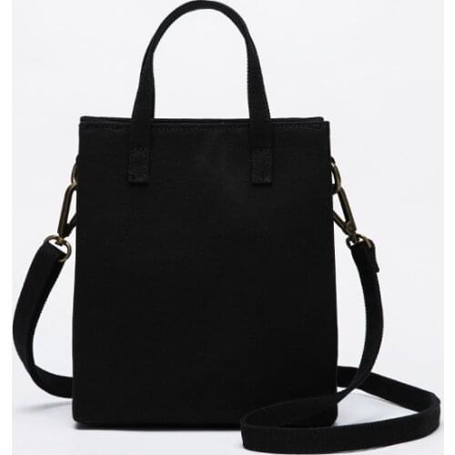 New messenger small bag female Korean version ins student shoulder bag simple solid color canvas bag