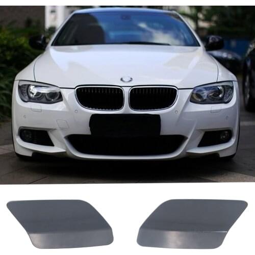 Pair For BMW E92 E93 LCI 2009-2013 Headlight Washer Cap Cover Flap Bumper Trim