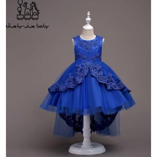 Princess Flower Girl Dress Teenager Elegant Tutu Wedding Birthday Party Kids Dresses For Girls Childrens Costume Prom Designs