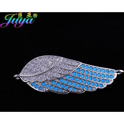 Gifts Women Bracelets Earrings DIY Making Findings Supplies Copper Wing Connector Charms Earrings Hooks Gold Chains Accessories