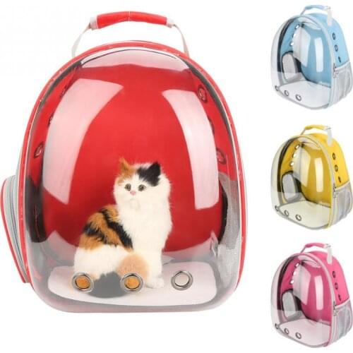 Portable Cat Bag Pet Cat Carrier Bag Transparent Capsule Breathable Travel Parrot Cat Dog Bird Backpack Kitten Carrying Cages