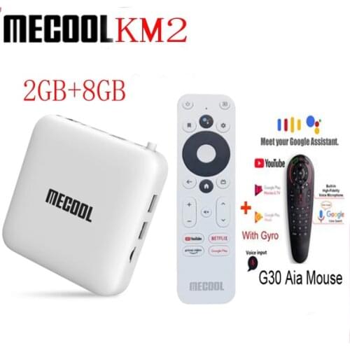 Mecool KM2 Smart TV Box Android 10 Google Certified TVBox 2GB 8GB Dolby BT4.2 2T2R Dual Wifi Netflix 4K Prime Video Media Player