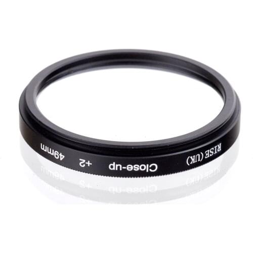 RISE(UK) 49mm Close-Up +2 Macro Lens Filter for Nikon Canon SLR DSLR Camera