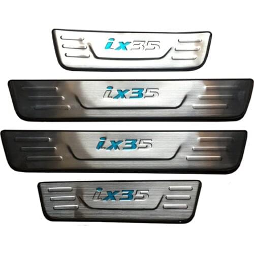 Car styling For Hyundai ix35 2010-2017 4PCS/SET Car styling Stainless Steel Car Door Sill Scuff Plate Guard Sills