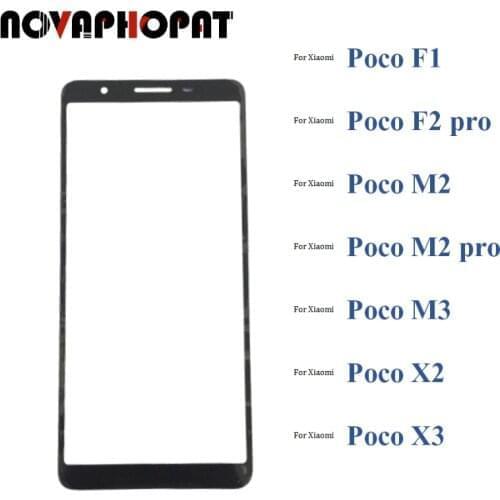 Black Digitizer LCD Sensor Glass For Xiaomi Poco F1 F2 M2 M3 M2 pro X2 X3 Touch Screen Glass lens Panel