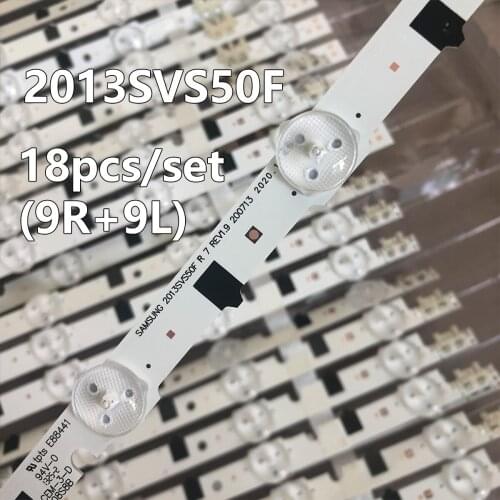 18 PCS LED backlight strip for Samsung TV UN50F6400AF 2013SVS50F R 7 L 9 D2GE-500SCB-R3 D2GE-500SCA-R3 T500HVF02.4