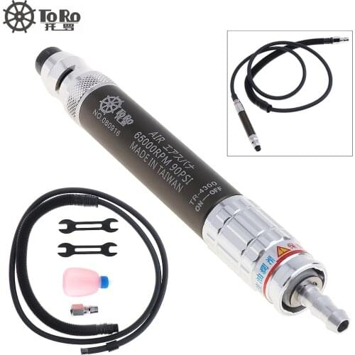 TORO-4300 1/4" Mini High speed Pneumatic Grinding Machine Pen 5x8mm Air Tube for Hardware Mold Steam Locomotive Shipbuilding