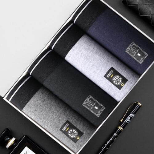 4pcs/Lot Man Cotton Panites Mens Underwear Boxers Men Boxer Homme Male Underpants Brand Shorts Cueca Boxer Shorts Sexy L-3XL
