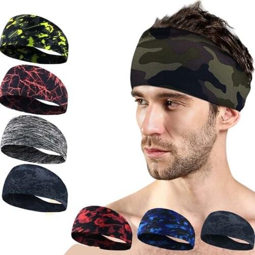 Absorbent Cycling Headband Men Sport Hair Sweatband Non-slip Bike Headwear Running Fitness Hairband