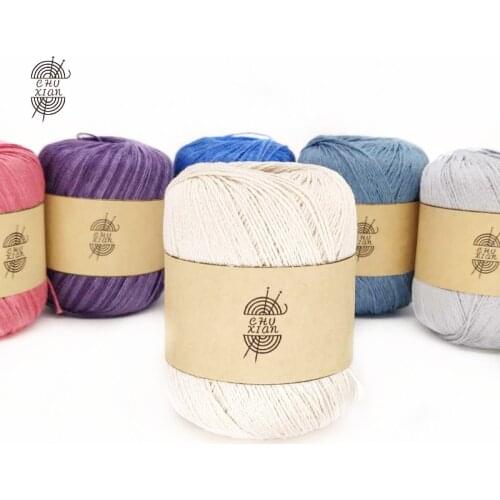 Spring/Summer Mercerized Cotton Spun Silk Lace Yarn 5# Hand-Crocheted Crochet Yarn
