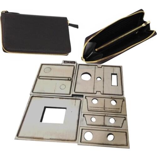 Japan Steel Blade Die Cutter Leather Template driving license Wallet Gift for man Zipper handbag Punch Tool Cut Knife Mould