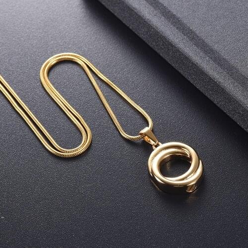 IJD10728 Stainless Steel Wonderful Cremation Souvenir Pendant for Ashes Urn Round Keepsake Memorial Necklace Ladies Jewelry
