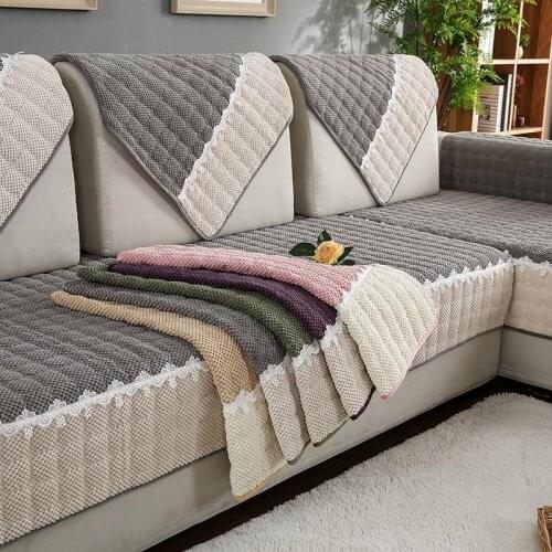 1 Pc Non-slip Sofa Seat Cover For Living Room Four Seasons Corduroy Sofa Covers mats Cushion Runners Slipcovers Home Decor