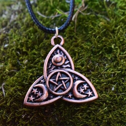 12pcs Wicca Goddess Necklace Moon Goddess Pendant Spiral Goddess Jewelry