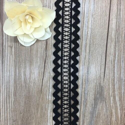 15Yards/Lot 39mm White Lace Trim High Quality Embroidered African Cord Lace Trims For Wedding Fabric Black Guipure Lace Ribbons