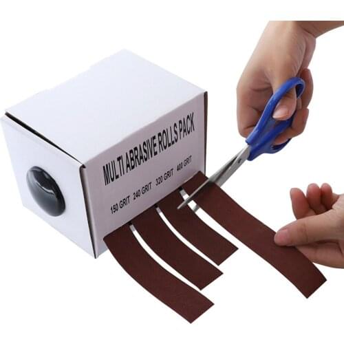 4pcs Sanding Belt Roll Extractable Emerys Roll Carpentry Sanding Sandpaper Emerys Cloth Sandpaper Grinding Belts Soft Sandpaper