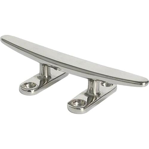 8 inch Boat Stainless Steel Dock Cleat Open Base Low Flat Marine Grade