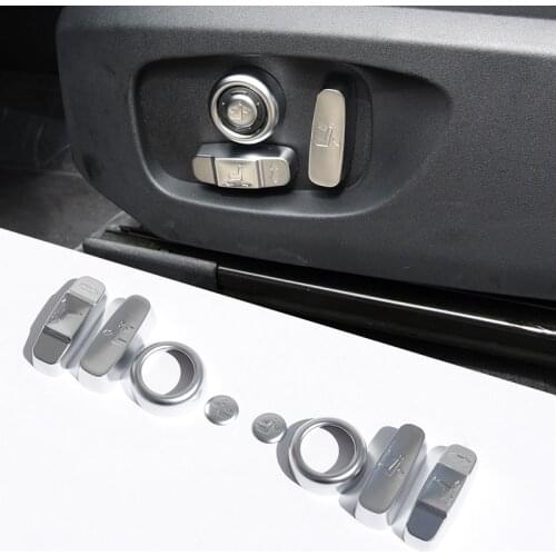 8 Pcs ABS Matte Silver Chrome Seat Button Cover Trim For Land Rover Discovery Sport 2015-2017 Car Accessories