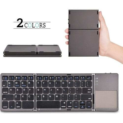 English B033 Mini Folding keyboard, with Touchpad Wireless Bluetooth-compatible Keyboard For ipad Phone Tablet