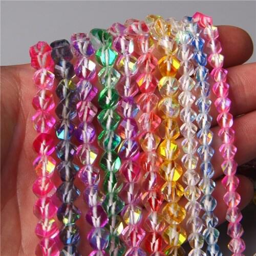 Colorful Crystal Faceted Moon Stone Beads Glitter Stone Loose Gems Beads for Jewelry making DIY Bracelet 15.5'' Strand 6/8/10mm