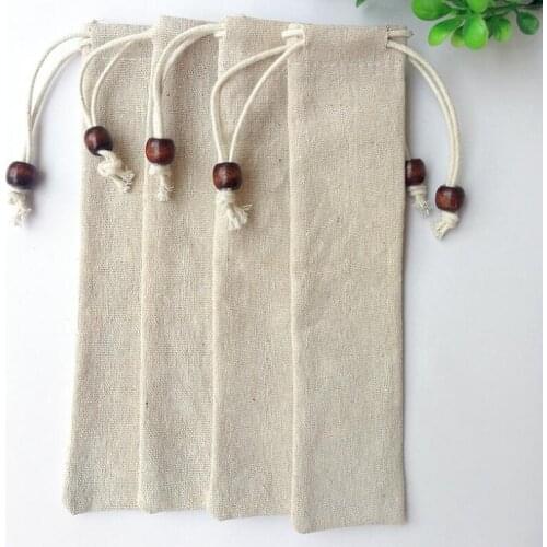 Household Kitchen Accessories Simple Cotton Chopstick Sleeve Flax Packing Bundle Pocket Storage Bag LX4702